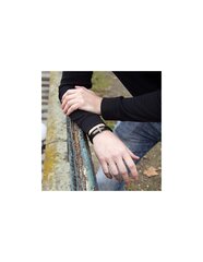 Troli Черный кожаный браслет с крестиком Leather VPH1291D цена и информация | Troli Мужские аксессуары | hansapost.ee
