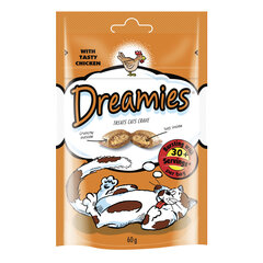 Dreamies kassidele koos kanaga, 6x60 g hind ja info | Dreamies Lemmikloomatarbed | hansapost.ee