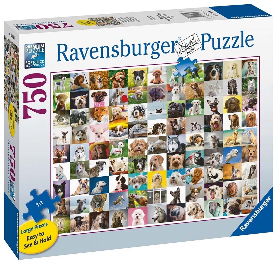 Ravensburgeri puzzle 99 armastusväärsed koerad 750plf 16939 hind ja info | Pusled lastele ja täiskasvanutele | hansapost.ee