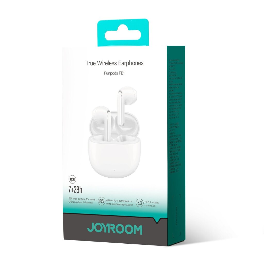 Joyroom TWS JR-FB1, valge hind ja info | Kõrvaklapid | hansapost.ee