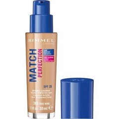 Jumestuskreem Rimmel London Macth & Perfection 30 ml, 303 True Nude hind ja info | Jumestuskreemid ja puudrid | hansapost.ee