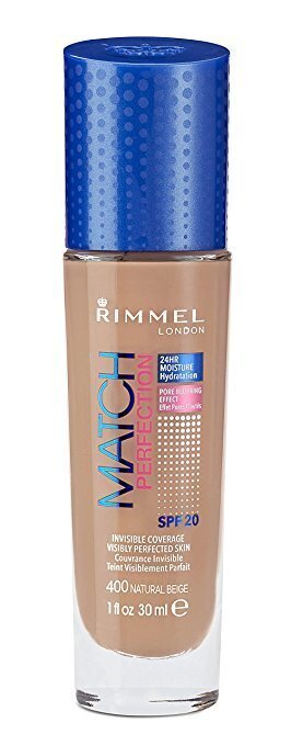 Jumestuskreem Rimmel London Macth & Perfection 30 ml, Nr.400 Natural Beige hind ja info | Jumestuskreemid ja puudrid | hansapost.ee