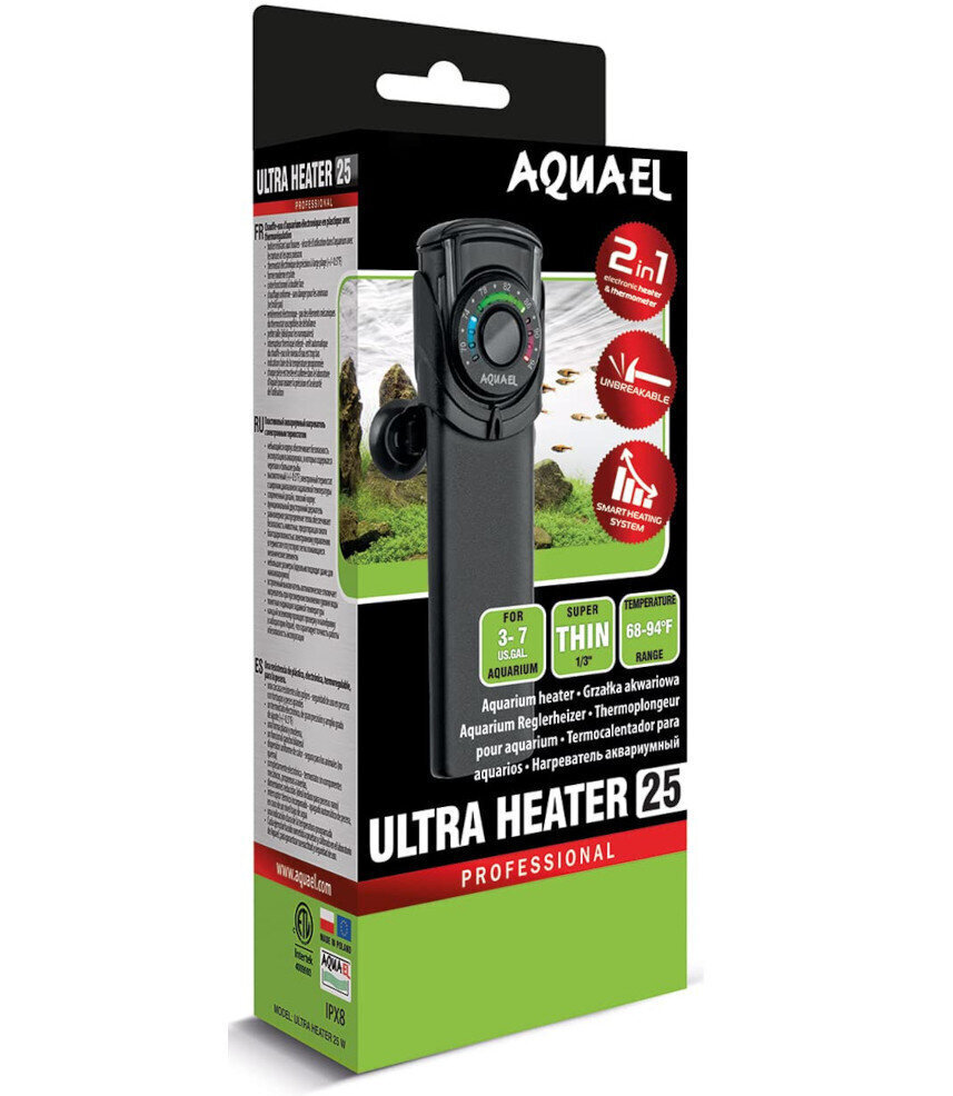 Akvaariumisoojendi Aquael Ultra Heater D&N, 25W hind ja info | Akvaariumid ja lisatarvikud | hansapost.ee