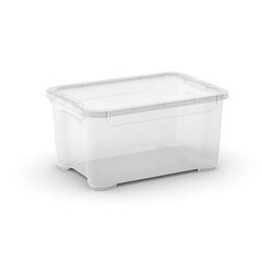 Коробка с крышкой T Box S 14L 26,5x38x19 см прозрачная цена и информация | Корзины и ящики для хранения | hansapost.ee