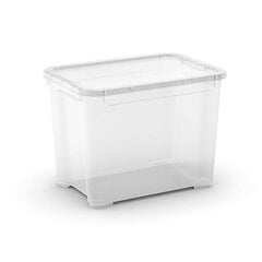 Коробка с крышкой T Box M 20L 26,5x38x28,5см прозрачная цена и информация | Корзины и ящики для хранения | hansapost.ee