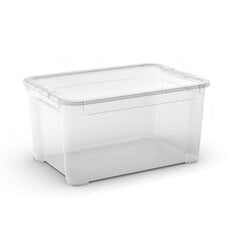 Коробка с крышкой T Box XL 47L 39x55,5x28,5см прозрачная цена и информация | Корзины и ящики для хранения | hansapost.ee