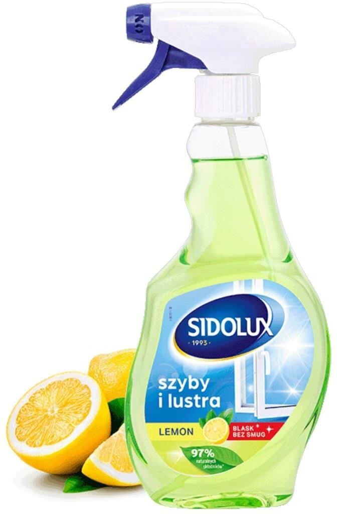 Aknapesuvahend Sidolux Crystal Lemon, 500ml hind ja info | Puhastusvahendid | hansapost.ee