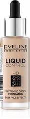 Jumestuskreem Eveline Liquid Control HD Mattifying Drops 32 ml, 015 Light Vanilla price and information | Jumestuskreemid ja puudrid | hansapost.ee