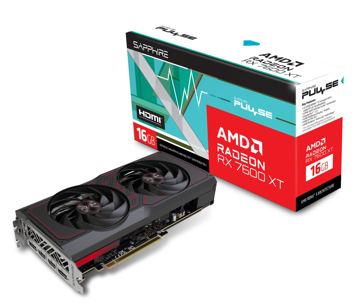 Sapphire Pulse AMD Radeon RX 7600 XT (11339-04-20G) цена и информация | Videokaardid | hansapost.ee