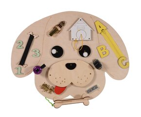 Puidust manipuleerimislaua koer 49x37x6,5 hind ja info | Arendavad laste mänguasjad | hansapost.ee