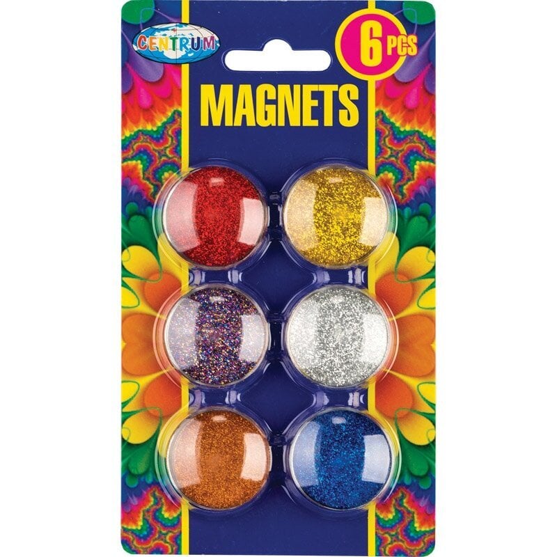 Tahvlimagnet GLITTER 30mm, 6tk pakendis hind ja info | Kirjatarvikud | hansapost.ee