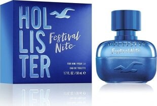 Tualettvesi meestele Hollister Festival Nite EDT, 50 ml hind ja info | Parfüümid meestele | hansapost.ee