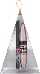 Kosmeetika komplekt Maybelline Xmas: ripsmetušš Lash Sensational Intense Black 9.5 ml + silmakontuurpliiats Hyper Precise 1 ml hind ja info | Lauvärvid, ripsmetušid ja silmapliiatsid | hansapost.ee