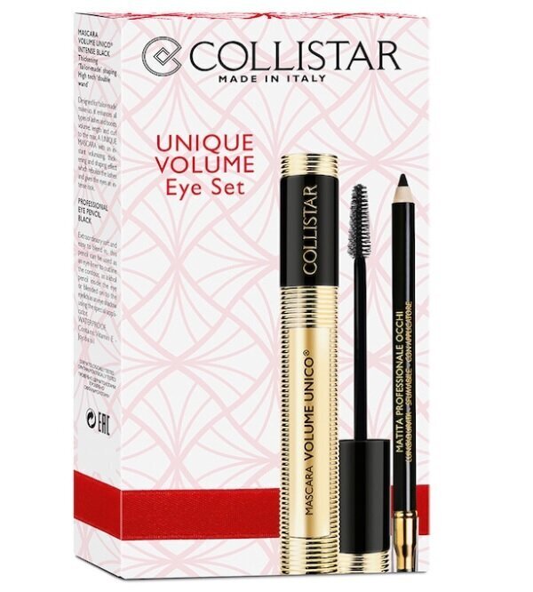 Komplekt Collistar ripsmetušš Volume Unico Mascara Black 13 ml + must silmapliiats hind ja info | Lauvärvid, ripsmetušid ja silmapliiatsid | hansapost.ee