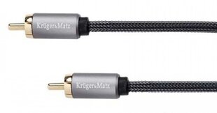Kruger&Matz 1 RCA / 1 RCA, 1.8 м цена и информация | Кабели и провода | hansapost.ee