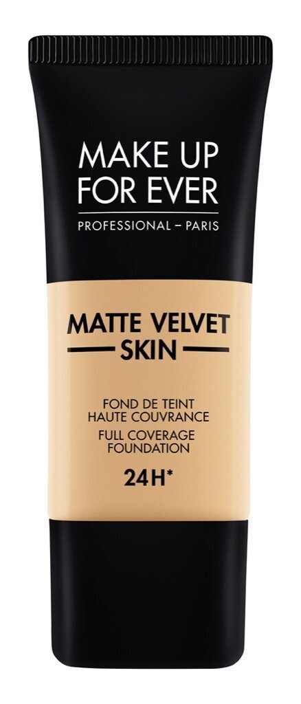 Matt jumestuskreem Make Up For Ever Matte Velvet Skin Liquid Full Coverage Foundation 24H, 30 ml, Y - 335 dark Sand hind ja info | Jumestuskreemid ja puudrid | hansapost.ee