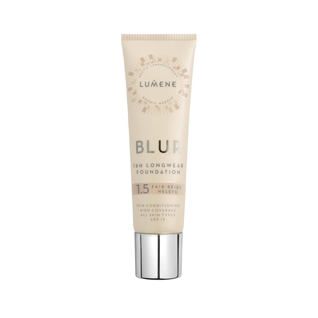 Meigi aluskreem Lumene Blur 16 h Longwear 30 ml, 1.5 Fair Beige hind ja info | Jumestuskreemid ja puudrid | hansapost.ee