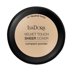 Kompaktpuuder IsaDora Velvet Touch Sheer Cover 10 g, 41 Neutral Ivory цена и информация | Пудры, базы под макияж | hansapost.ee