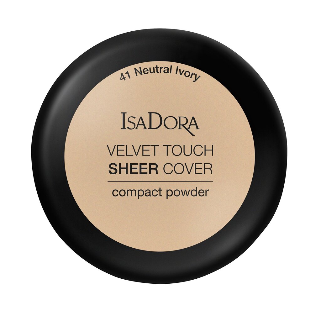 Kompaktpuuder IsaDora Velvet Touch Sheer Cover 10 g, 41 Neutral Ivory цена и информация | Jumestuskreemid ja puudrid | hansapost.ee