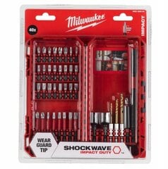 Набор наконечников Milwaukee Shockwave impact Duty, 40 шт. цена и информация | Milwaukee Спорт, досуг, туризм | hansapost.ee