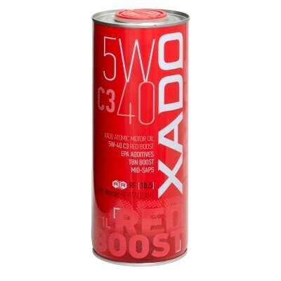 Xado Atomic Oil 5W-40 C3 Red Boost, mootoriõli, 1L цена и информация | Mootoriõlid | hansapost.ee