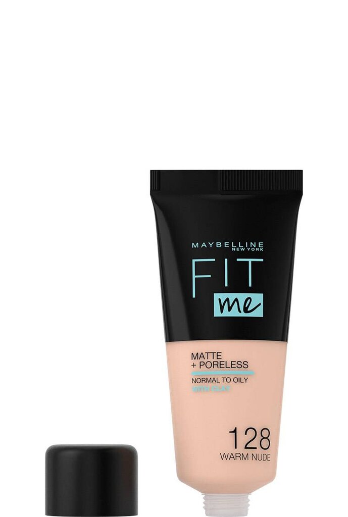 Maybelline FIT ME Matte jumestuskreem 128 Warm Nude, 30ml цена и информация | Jumestuskreemid ja puudrid | hansapost.ee