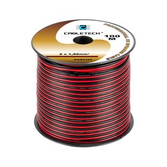 акустический кабель 1,5 мм черный/красный цена и информация | Текстильные провода и клеммные колодки | hansapost.ee