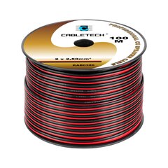 акустический кабель 2,5 мм черный/красный цена и информация | Текстильные провода и клеммные колодки | hansapost.ee