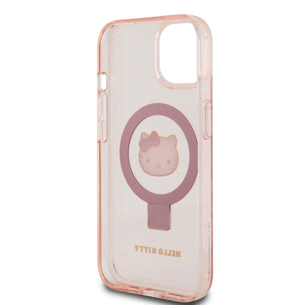 Hello Kitty IML Ringstand Glitter Kitty Head Logo MagSafe Case цена и информация | Telefonide kaitsekaaned ja -ümbrised | hansapost.ee