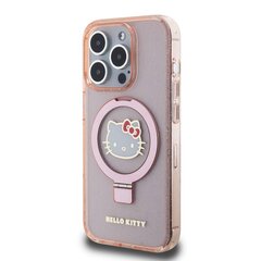 Hello Kitty IML Ringstand Glitter Kitty Head Logo MagSafe Case for iPhone 15 Pro Max Pink цена и информация | Hello Kitty Мобильные телефоны, Фото и Видео | hansapost.ee