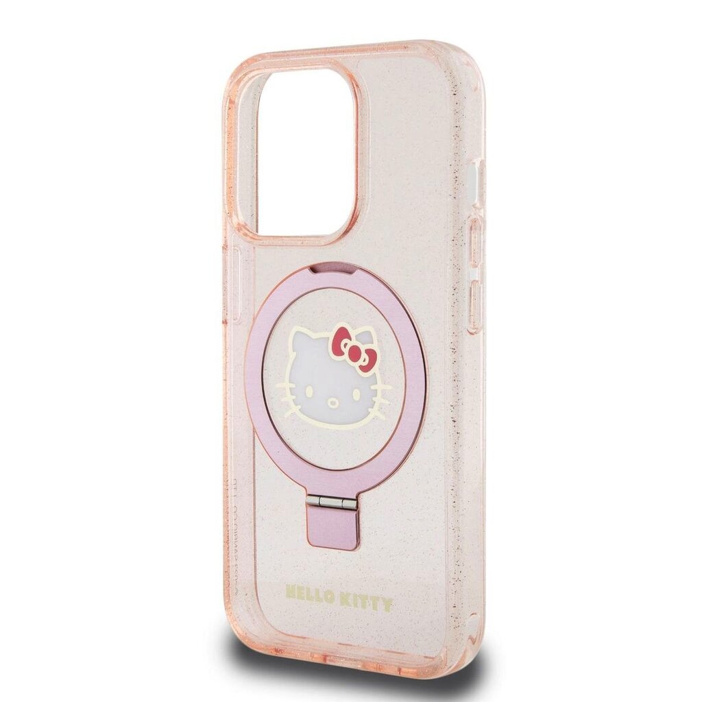 Hello Kitty IML Ringstand Glitter Kitty Head Logo Case цена и информация | Telefonide kaitsekaaned ja -ümbrised | hansapost.ee