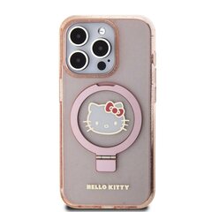 Hello Kitty IML Ringstand Glitter Kitty Head Logo MagSafe Case for iPhone 15 Pro Max Pink цена и информация | Hello Kitty Велосипеды, самокаты, ролики, скейтборды | hansapost.ee