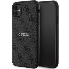 Guess GUHMN61G4GFRK iPhone 11 6.1" | Xr czarny|black hardcase 4G Collection Leather Metal Logo MagSafe цена и информация | Чехлы для телефонов | hansapost.ee