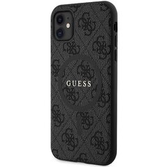 Guess GUHMN61G4GFRK iPhone 11 6.1" | Xr czarny|black hardcase 4G Collection Leather Metal Logo MagSafe цена и информация | Чехлы для телефонов | hansapost.ee