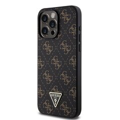 Guess PU Leather 4G Triangle Metal Logo Case for iPhone 15 Pro Max White цена и информация | Чехлы для телефонов | hansapost.ee