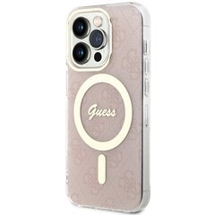 Guess GUHMP15LH4STP iPhone 15 Pro 6.1" rózowy|pink hardcase IML 4G MagSafe цена и информация | Чехлы для телефонов | hansapost.ee