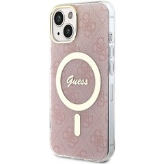 Guess GUHMP15SH4STP iPhone 15 | 14 | 13 6.1" różowy|pink hardcase IML 4G MagSafe цена и информация | Чехлы для телефонов | hansapost.ee