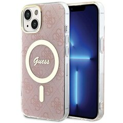 Guess GUHMP15SH4STP iPhone 15 | 14 | 13 6.1" różowy|pink hardcase IML 4G MagSafe цена и информация | Чехлы для телефонов | hansapost.ee