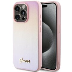 Guess GUHCP14LPSAIRSP iPhone 14 Pro 6.1" różowy|pink hardcase Saffiano Iridescent Script цена и информация | Чехлы для телефонов | hansapost.ee