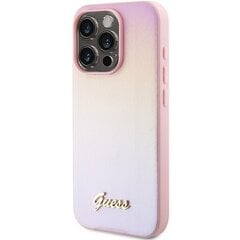 Guess GUHCP14LPSAIRSP iPhone 14 Pro 6.1" różowy|pink hardcase Saffiano Iridescent Script цена и информация | Чехлы для телефонов | hansapost.ee