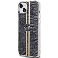 Guess GUHCP15MH4PSEGK iPhone 15 Plus | 14 Plus 6.7" czarny|black hardcase IML 4G Gold Stripe цена и информация | Чехлы для телефонов | hansapost.ee