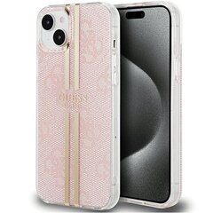 Guess GUHCP15MH4PSEGP iPhone 15 Plus | 14 Plus 6.7" różowy|pink hardcase IML 4G Gold Stripe цена и информация | Чехлы для телефонов | hansapost.ee