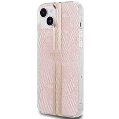 Guess GUHCP15MH4PSEGP iPhone 15 Plus | 14 Plus 6.7" różowy|pink hardcase IML 4G Gold Stripe цена и информация | Чехлы для телефонов | hansapost.ee