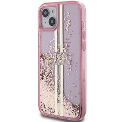 Guess GUHCP15MLFCSEGP iPhone 15 Plus | 14 Plus 6.7" różowy|pink hardcase Liquid Glitter Gold Stripes цена и информация | Чехлы для телефонов | hansapost.ee