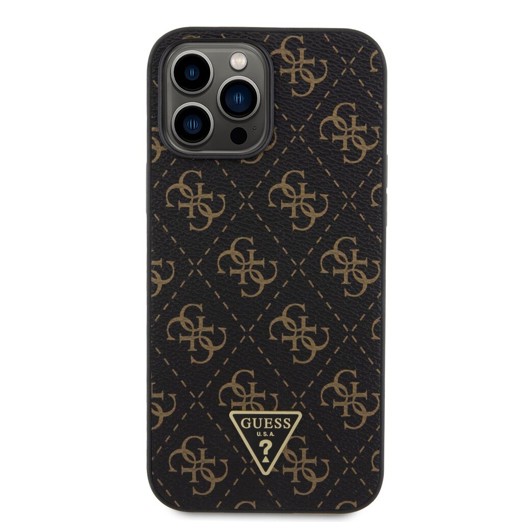 Guess PU Leather 4G Triangle Metal Logo Case цена и информация | Telefonide kaitsekaaned ja -ümbrised | hansapost.ee