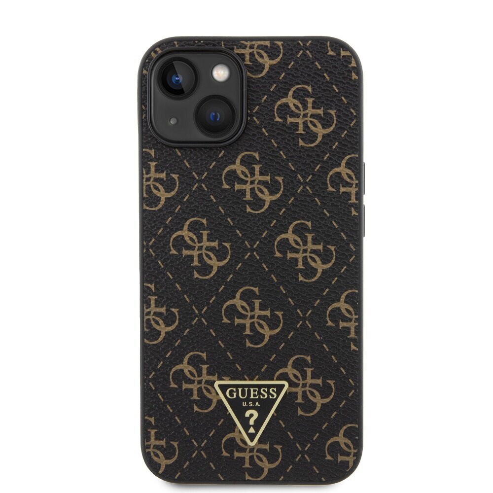 Guess PU Leather 4G Triangle Metal Logo Case цена и информация | Telefonide kaitsekaaned ja -ümbrised | hansapost.ee