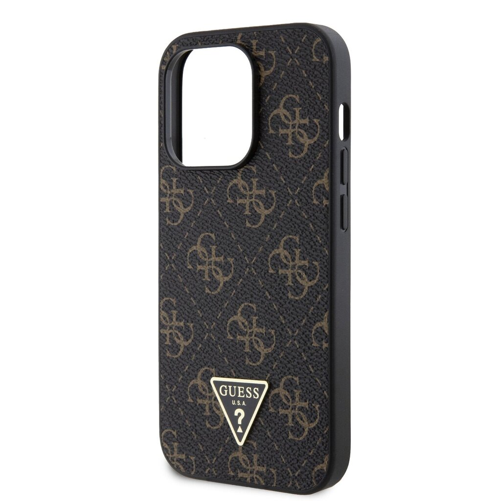 Guess PU Leather 4G Triangle Metal Logo Case hind ja info | Telefonide kaitsekaaned ja -ümbrised | hansapost.ee