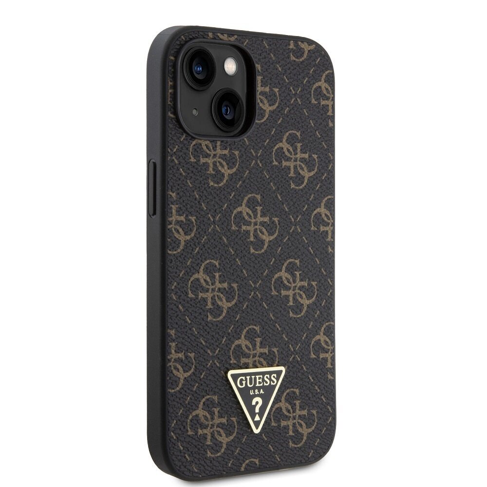 Guess PU Leather 4G Triangle Metal Logo Case цена и информация | Telefonide kaitsekaaned ja -ümbrised | hansapost.ee