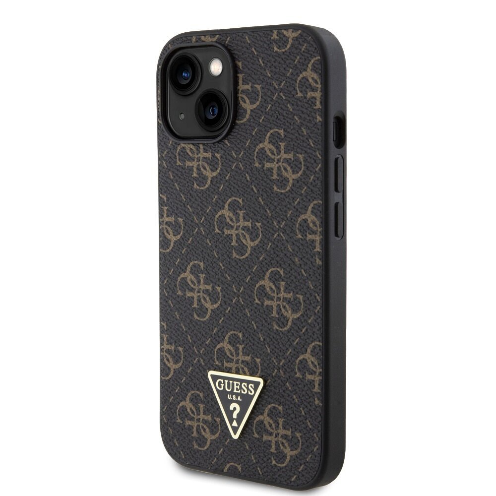 Guess PU Leather 4G Triangle Metal Logo Case цена и информация | Telefonide kaitsekaaned ja -ümbrised | hansapost.ee