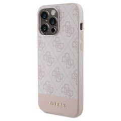 Guess GUHCP14LG4GLPI iPhone 14 Pro 6,1" różowy|pink hard case 4G Stripe Collection цена и информация | Чехлы для телефонов | hansapost.ee